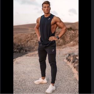 Gymshark sweatpants black with pockets size XL